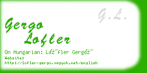 gergo lofler business card